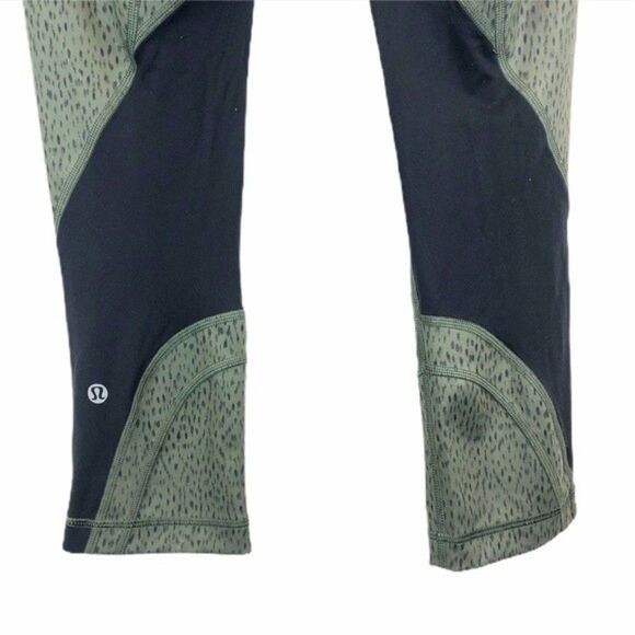 Lululemon 6 Run Inspire Crop II Dottie Dash Green - Picture 8 of 13